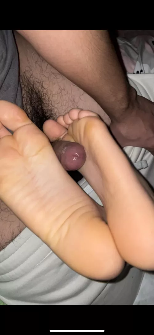 Her first footjob