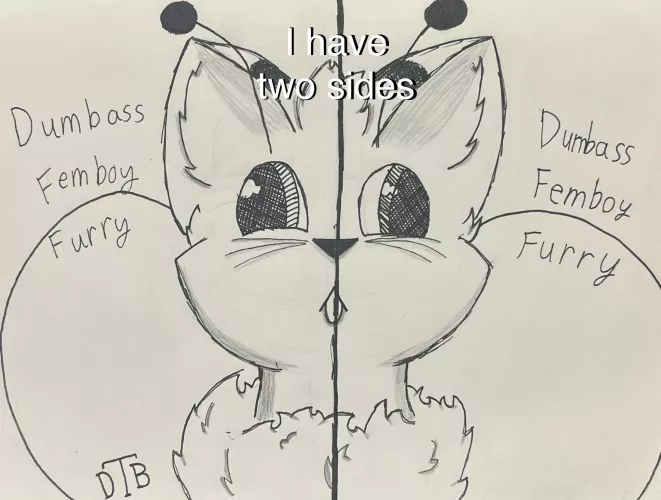 I have two sides [art by me]