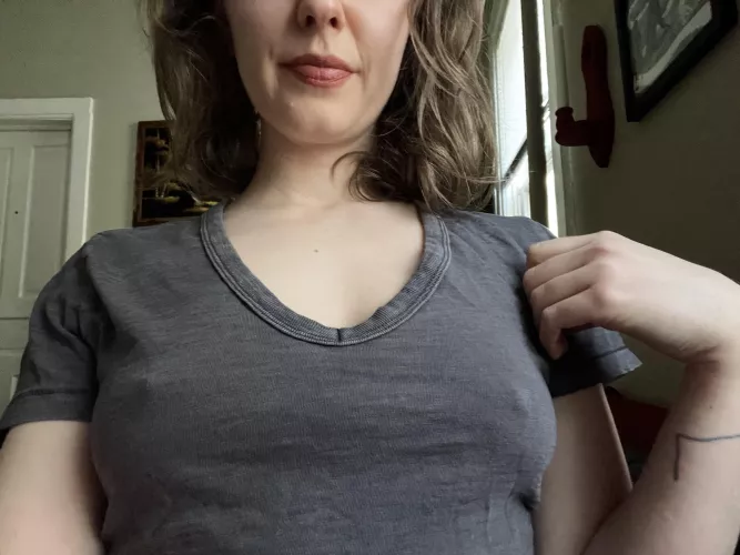 Just braless around the house today.