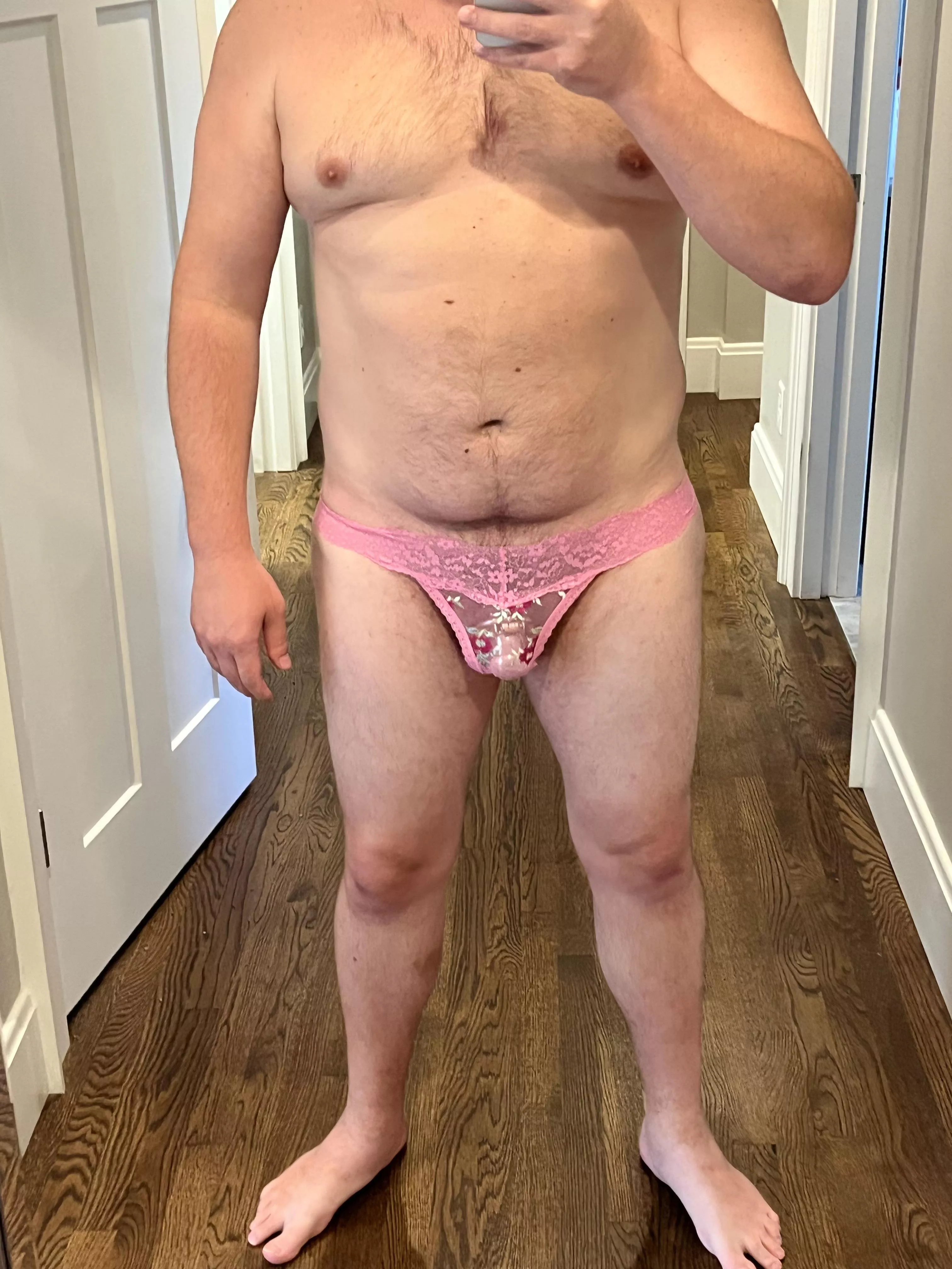Little cocks get locked and put in pink panties.