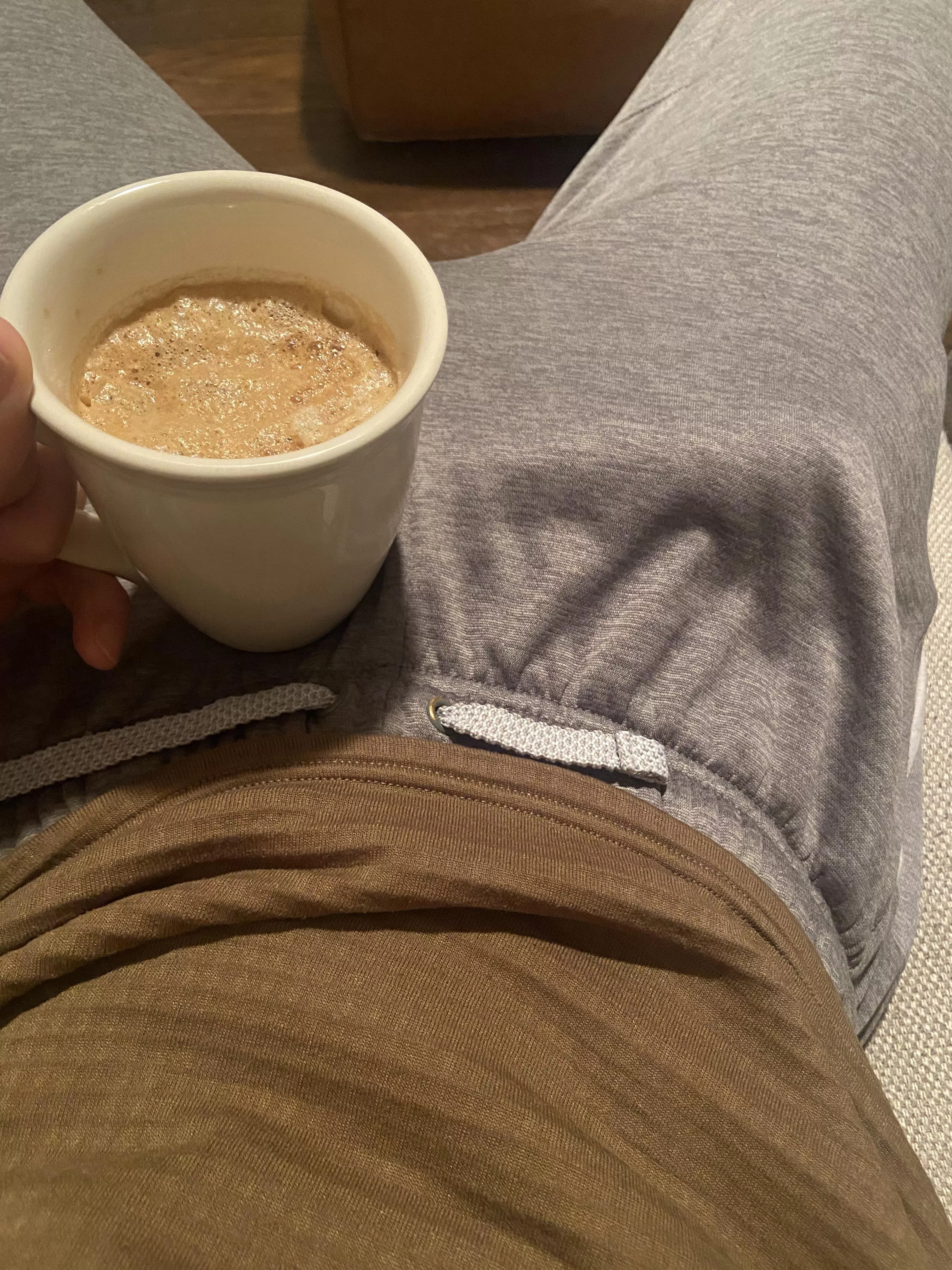 Monday mornings require strong coffee and grey sweatpants