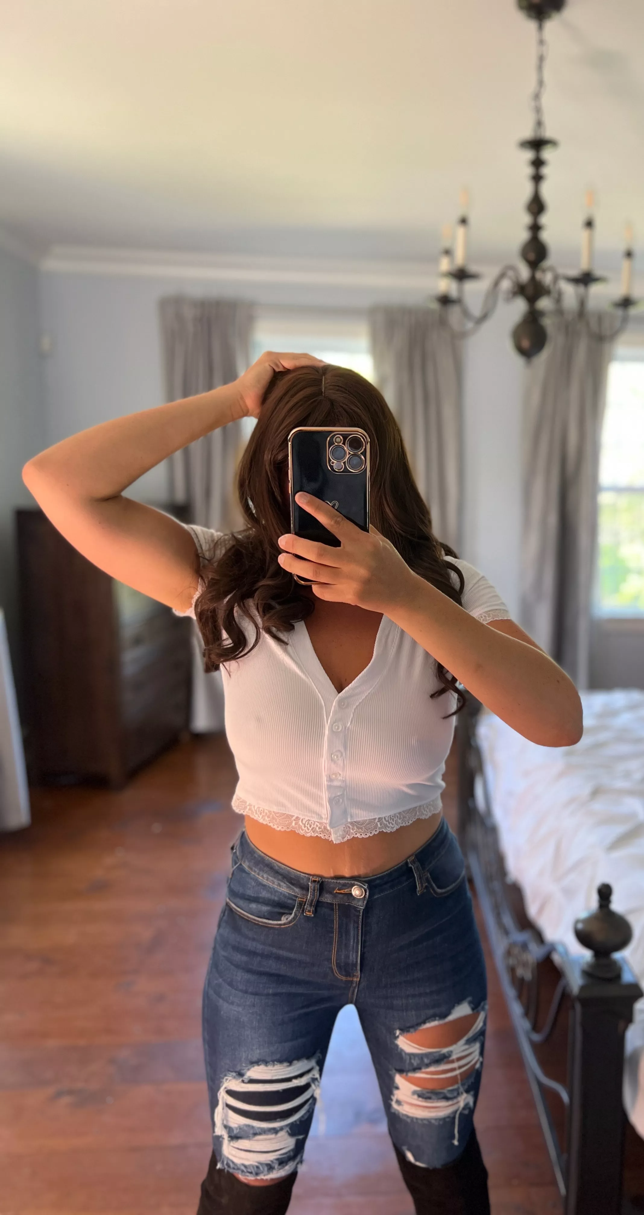 No bra Day and nipples perfectly perky (f39)