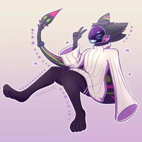 Nova in an oversized jumper ^w^ [art by me]