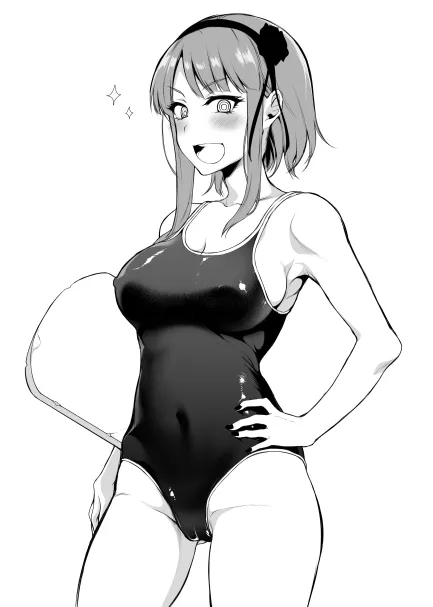 Shidare Hotaru Wearing School Swimsuit [Dagashi Kashi]