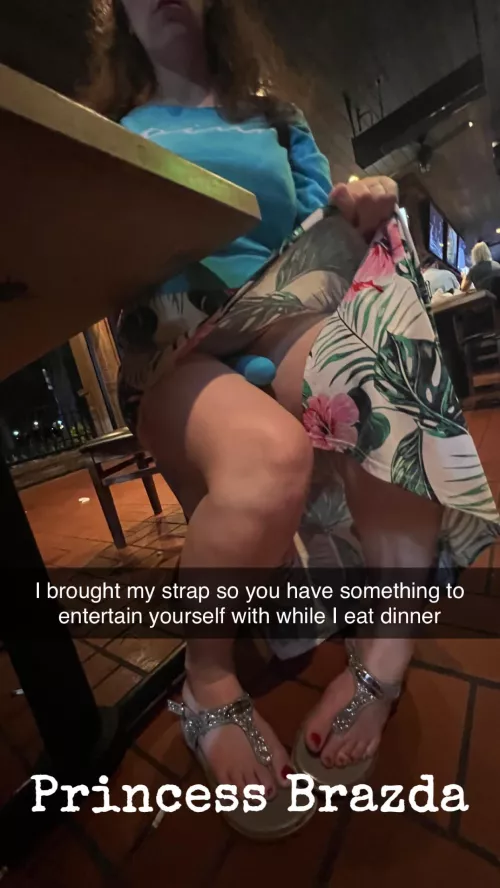 What’s more humiliating than being made to suck my strap under the table at dinner with my bull lmao