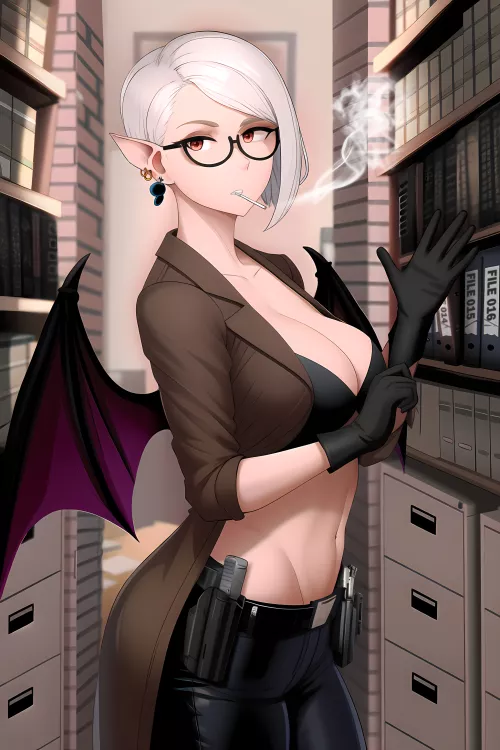 Working with the vampiric detective.