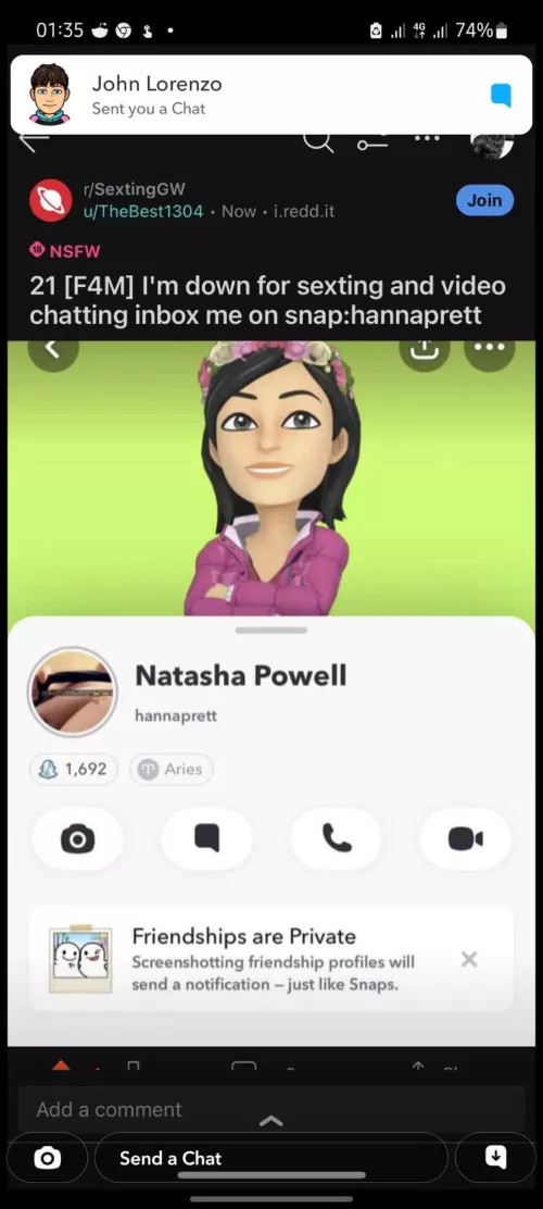 Add her on snap chat for a fun time. She is worth it