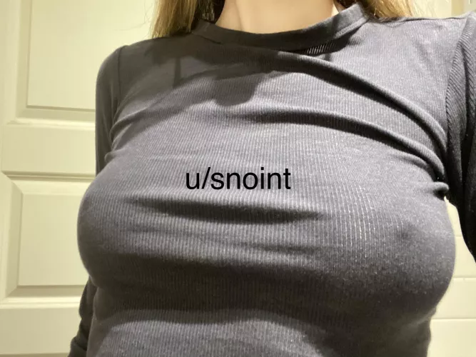 Even the gym day is a no bra day