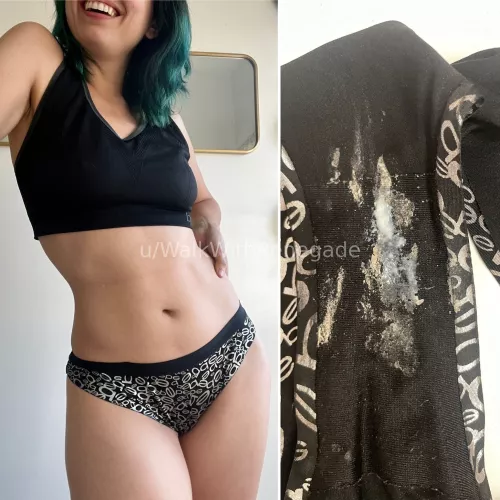 Filthy after one day 🤤 I’m wearing these again today so claim them for $5 off as a 🚨ready to ship panty🚨 [selling][female][USA]