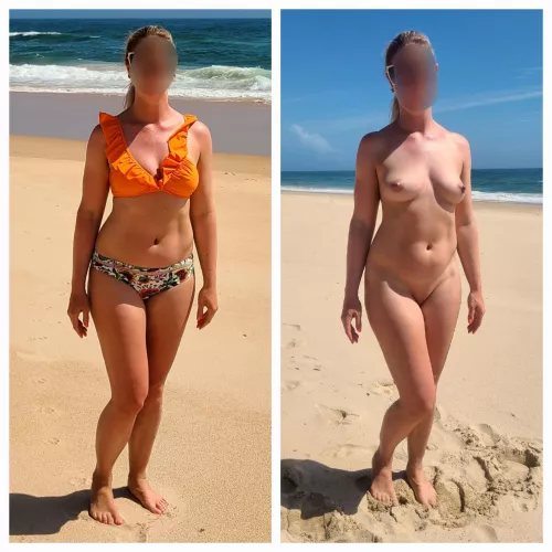 Finally you get to see the bikini mom you see at the beach naked.