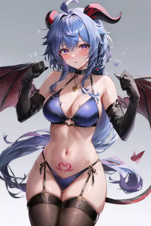 Ganyu as Thigh-ful Succuby (genshin Impact) [setsuaiart]