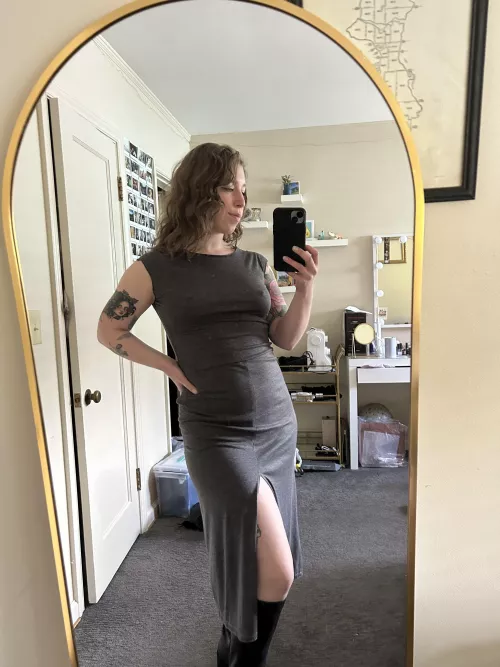 I love the way this dress hugs my form