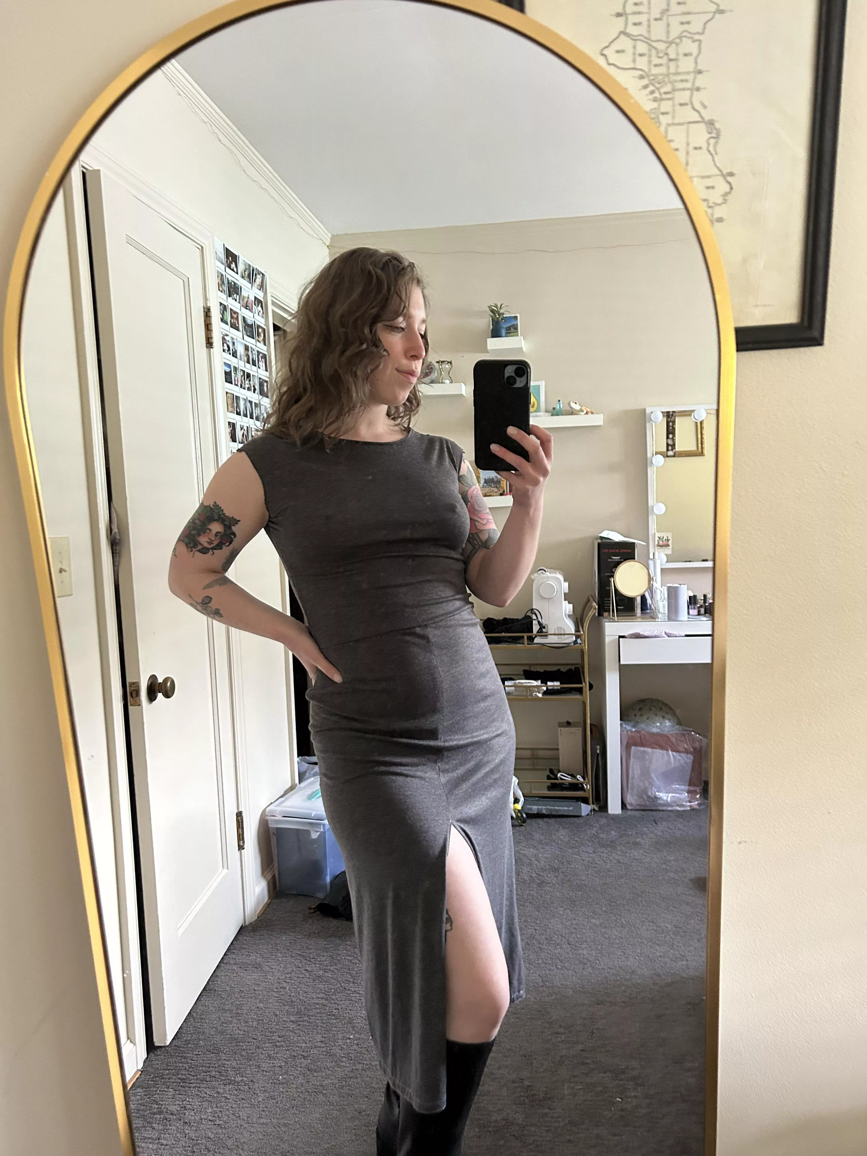 I love the way this dress hugs my form