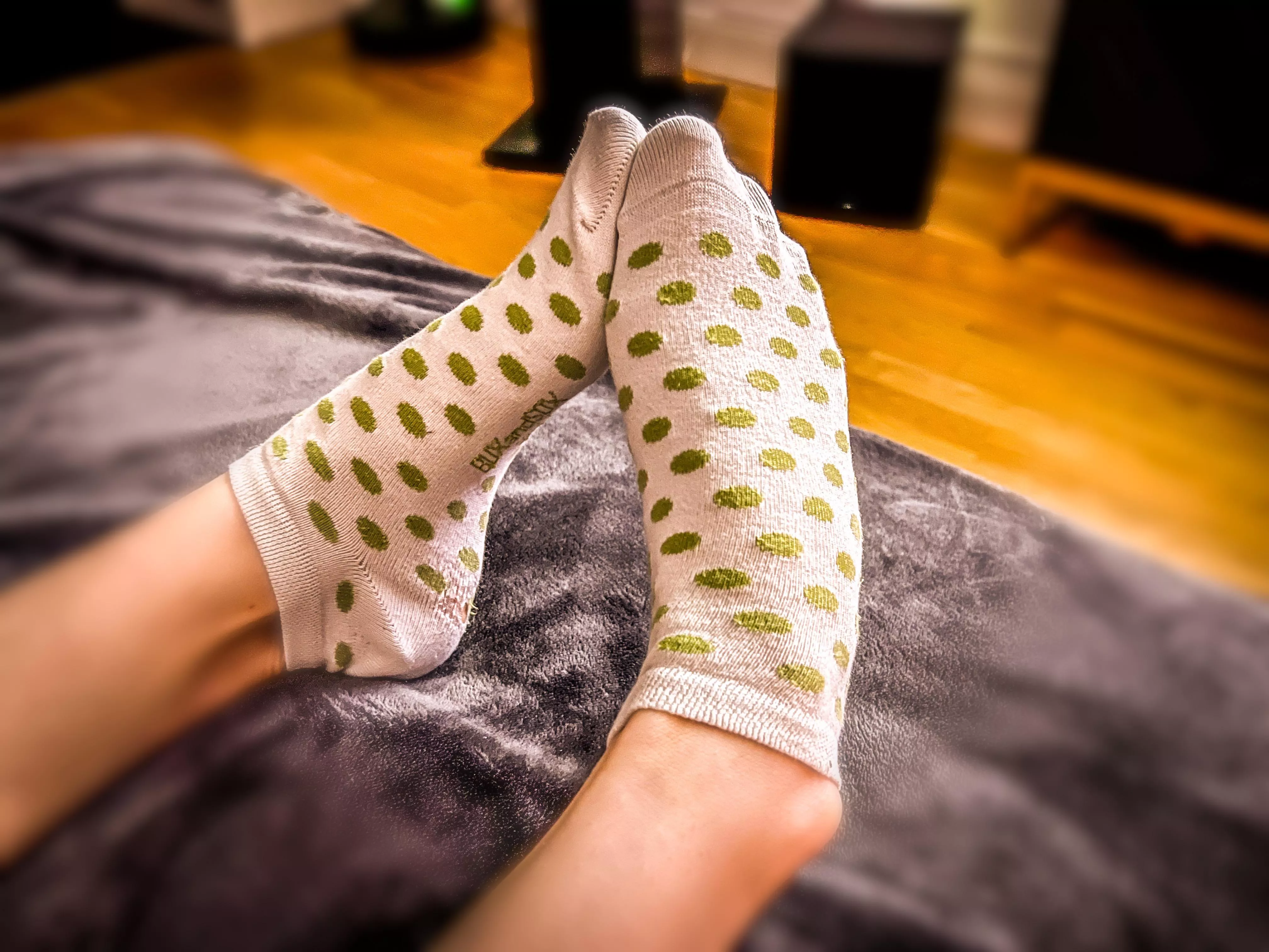 Is there someone who can help me take off my cute socks?