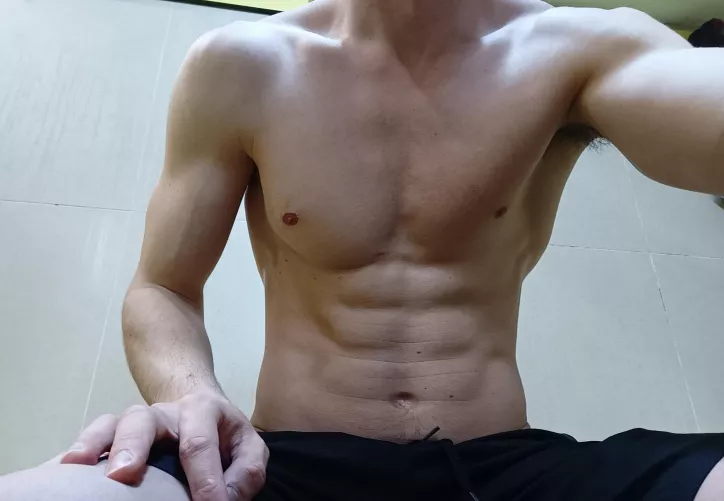 My hand on your head, your mouth open, you know what's next