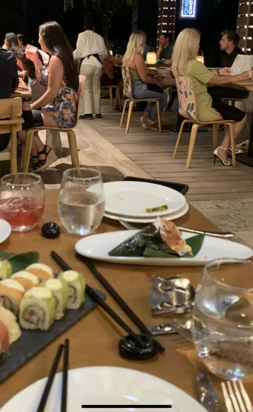 My view from dinner. Very enjoyable meal