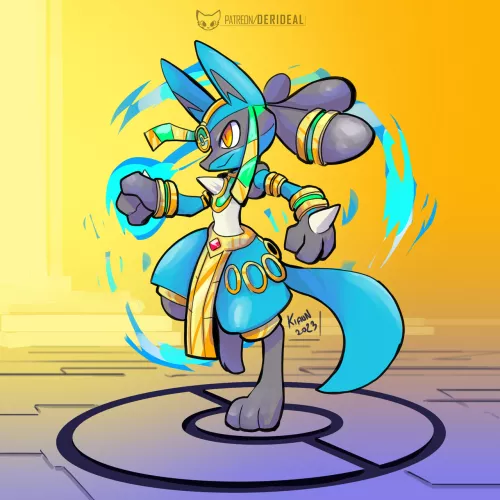 Ruins style Lucario (art by me)