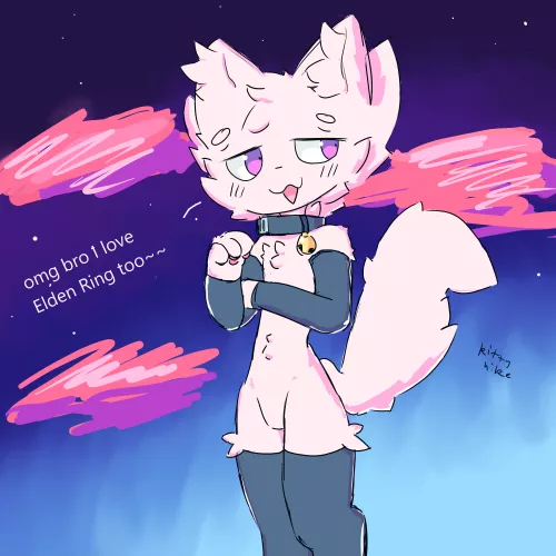 She loves Elden Ring!!! (my art)