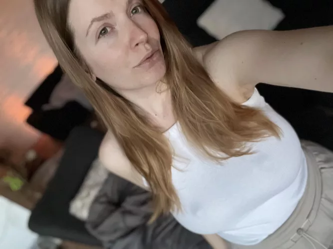 Start the day right with no bra and cold weather