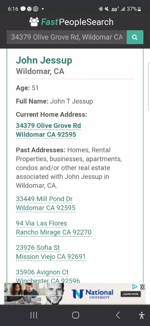 the address in question