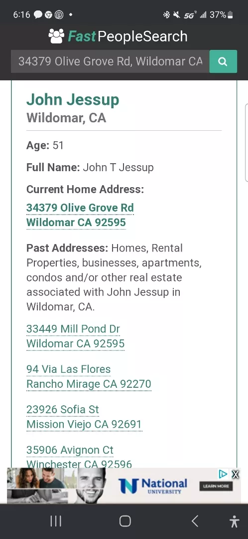 the address in question