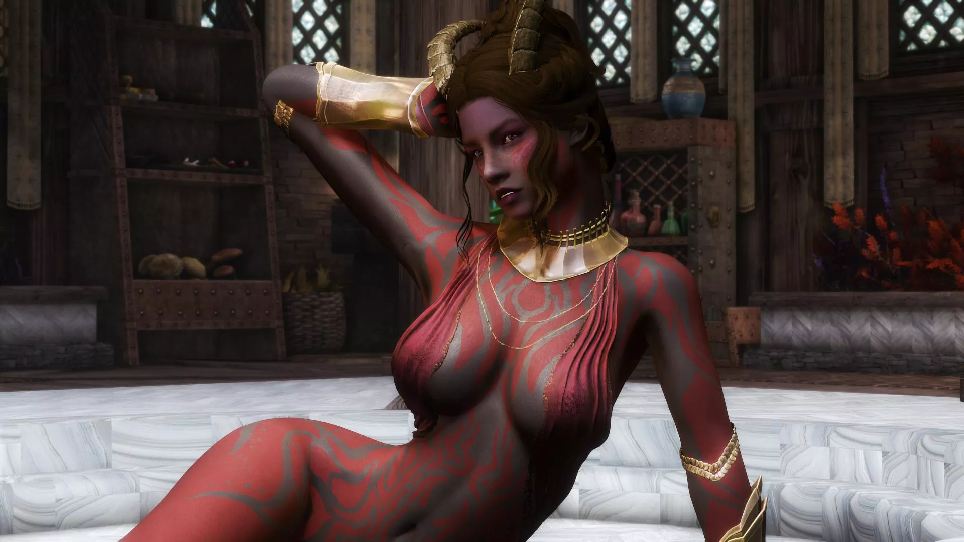 Yesterday the guard arrested a man for summoning a dremora in Kynareth's Temple. He said he had two good reasons for his actions.