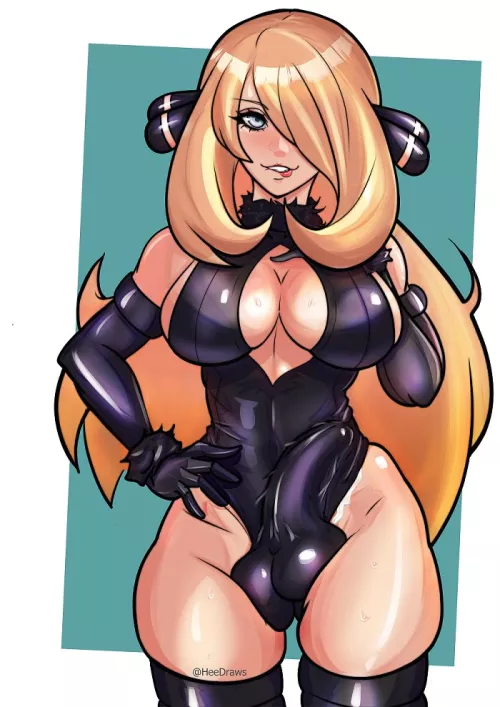 Cynthia packs a comically huge surprise