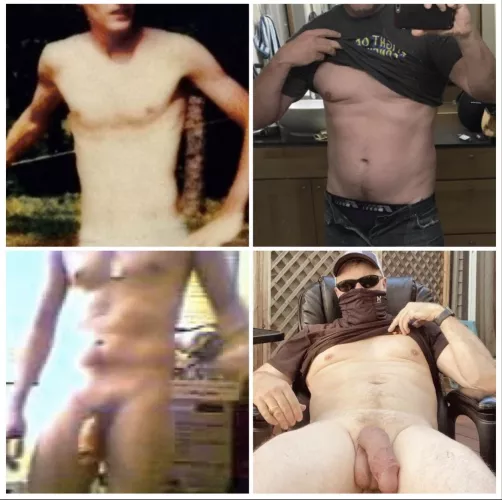 Evolution of a dadbod (18, 25, 30s, 40s). [40s]