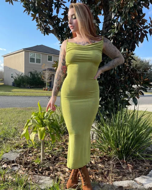 Green dress
