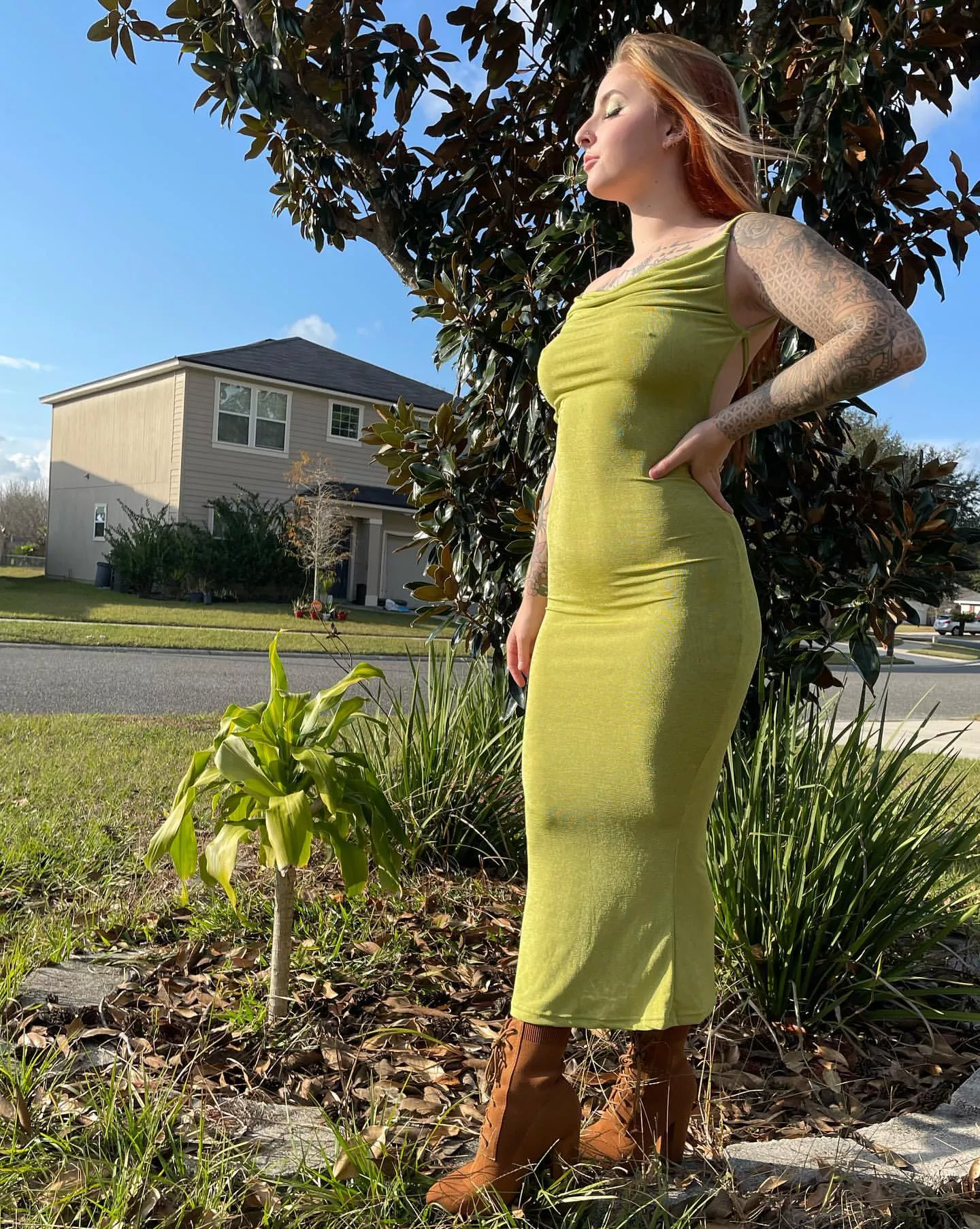 Green dress