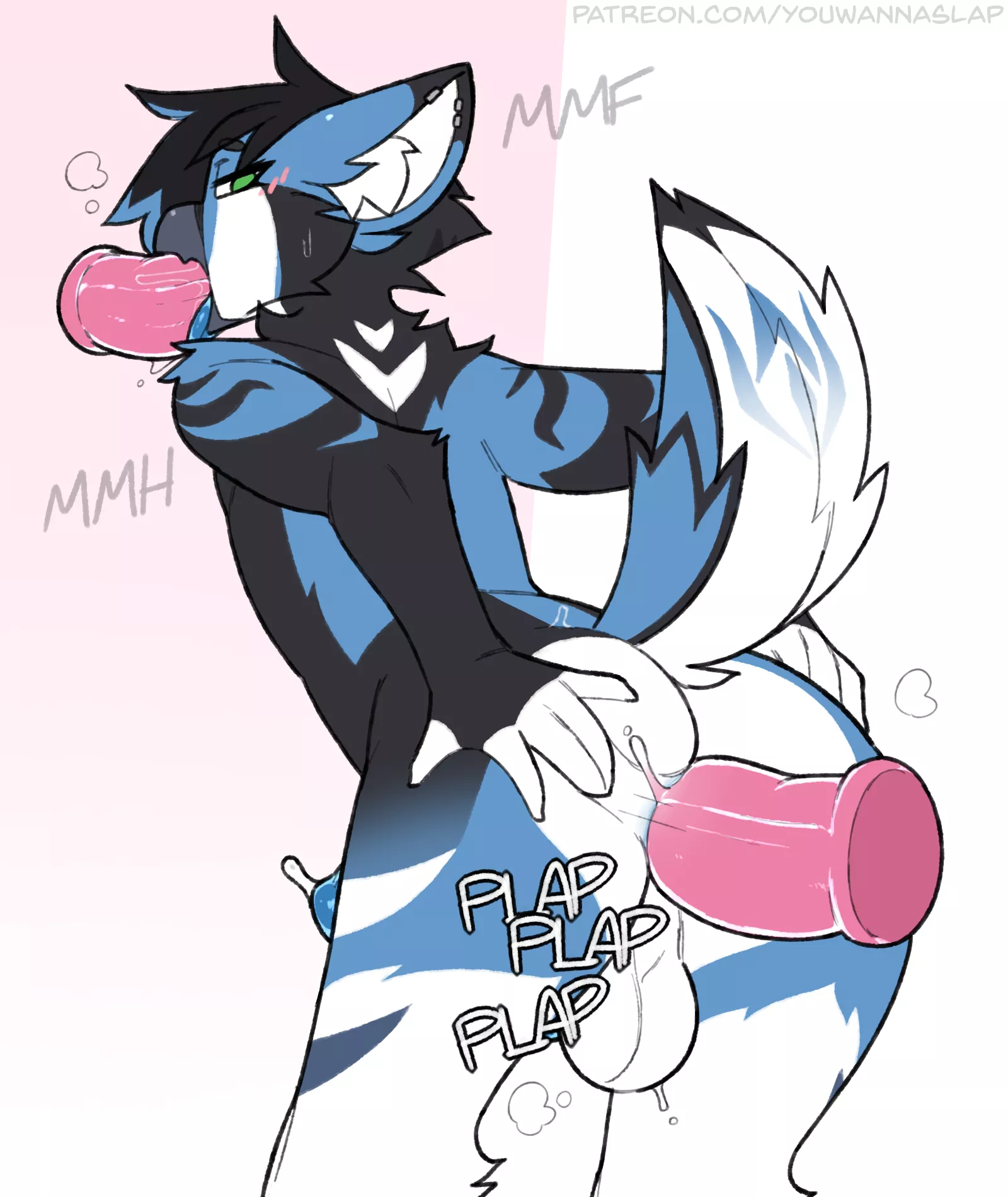 Harpy takes it up his tight ass and down his slutty throat~ (Youwannaslap)