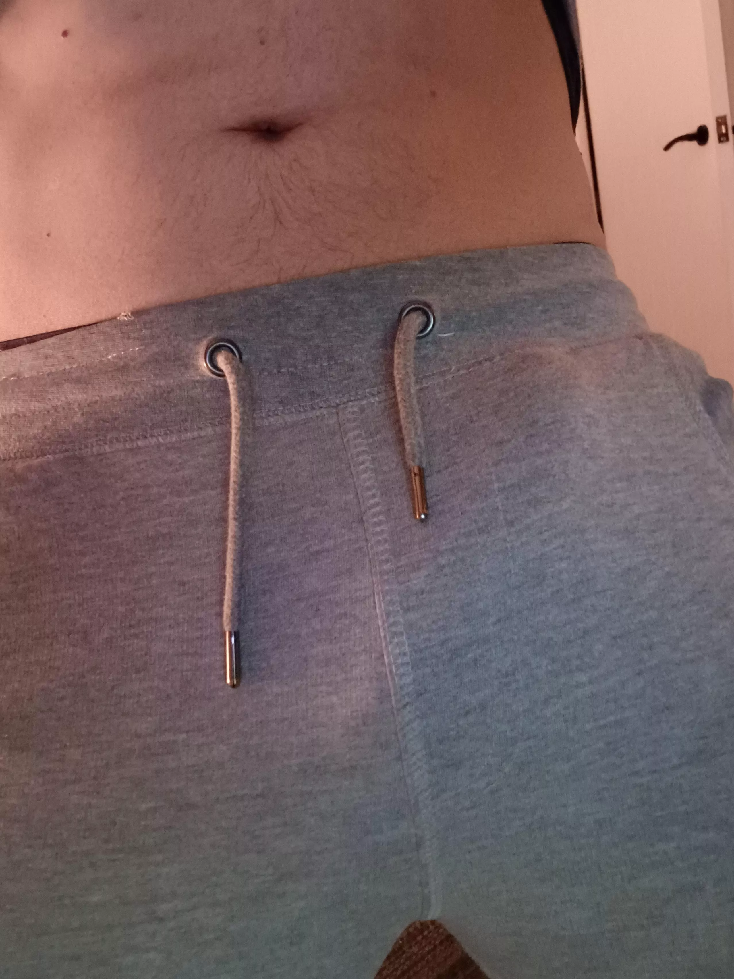 How do I look in this tight grey joggers?