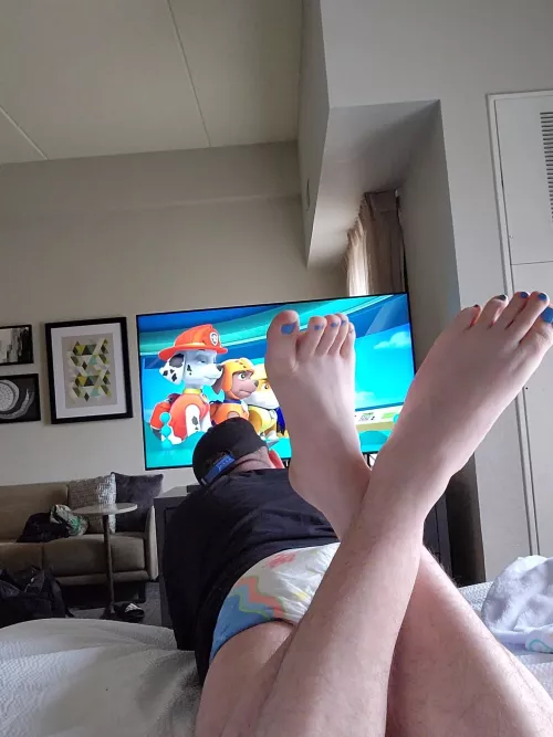 I love watching Paw Patrol while diapered 😊