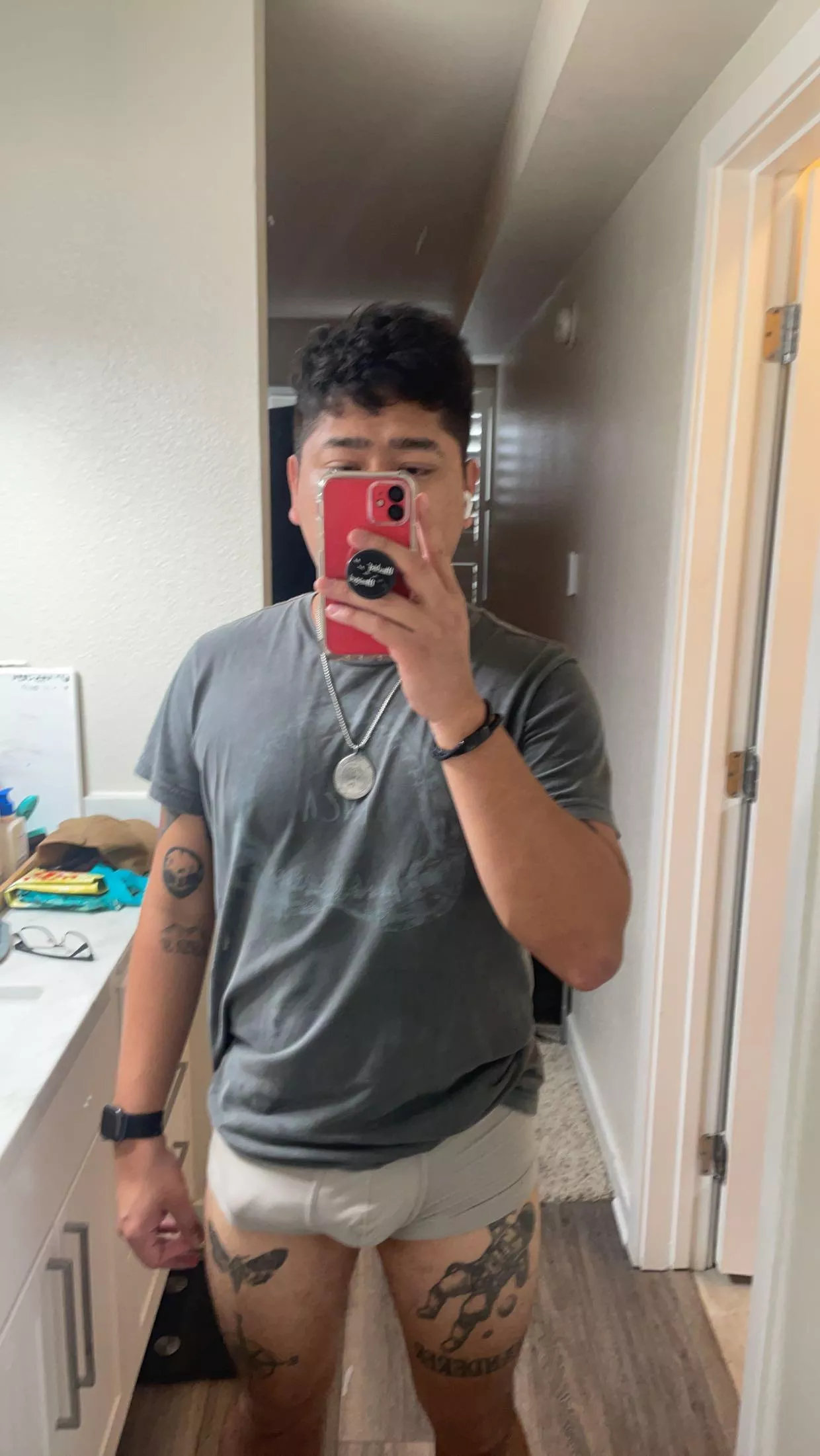 Please ignore the messy hair