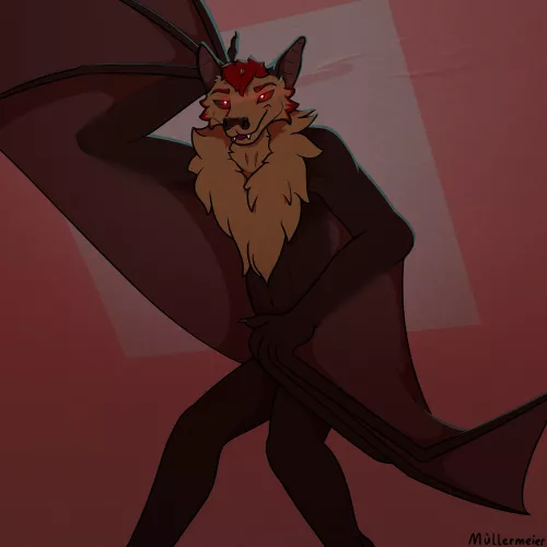 silly dancing bat (my art)