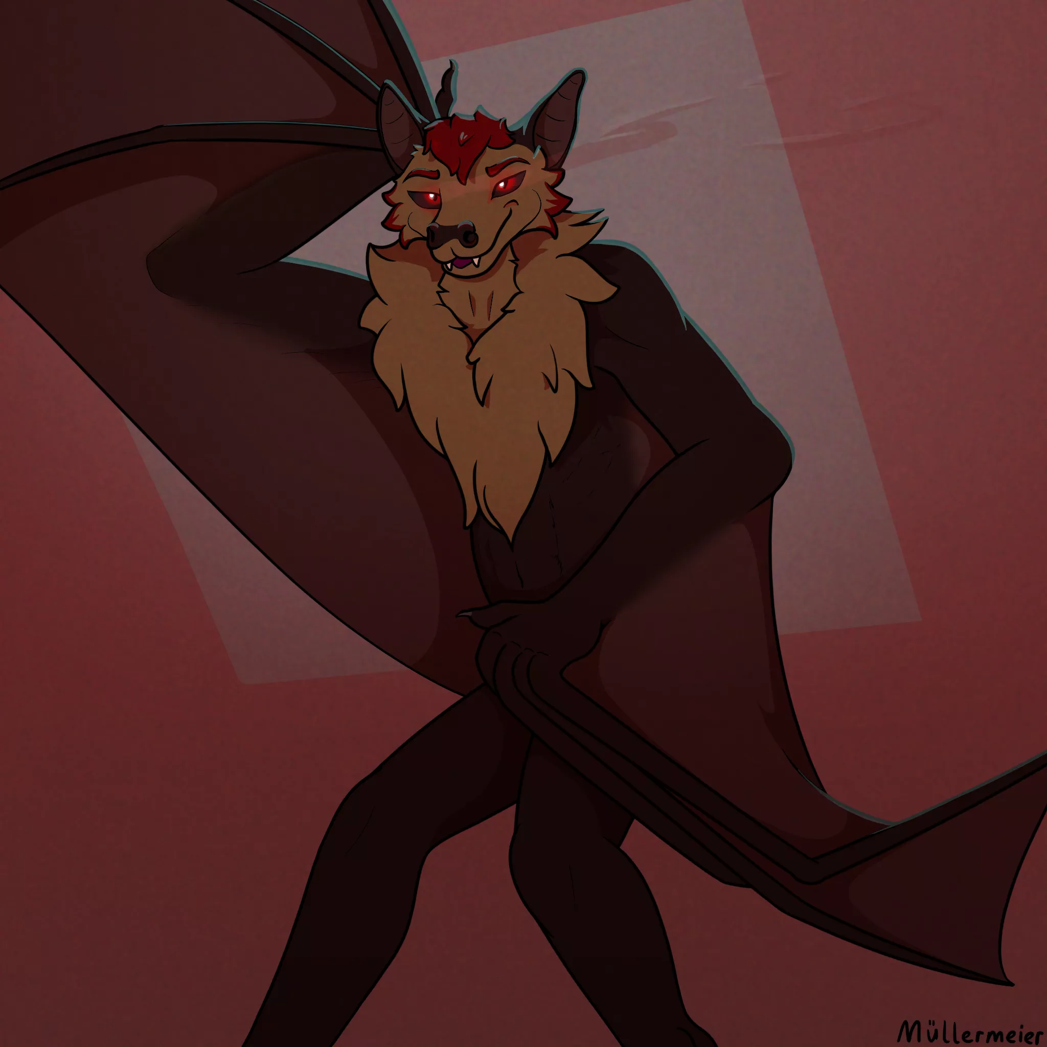 silly dancing bat (my art)