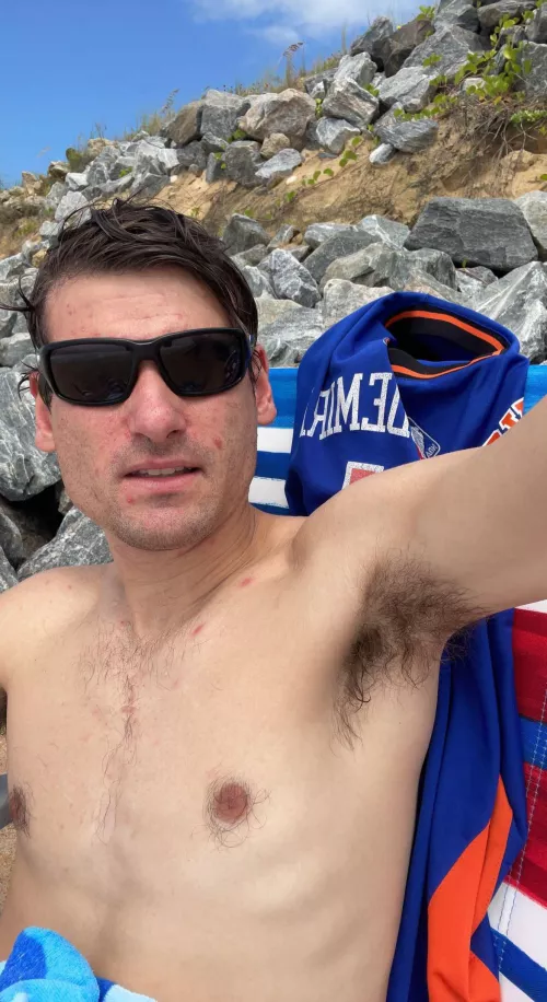 Found a Sweaty wet beach pit