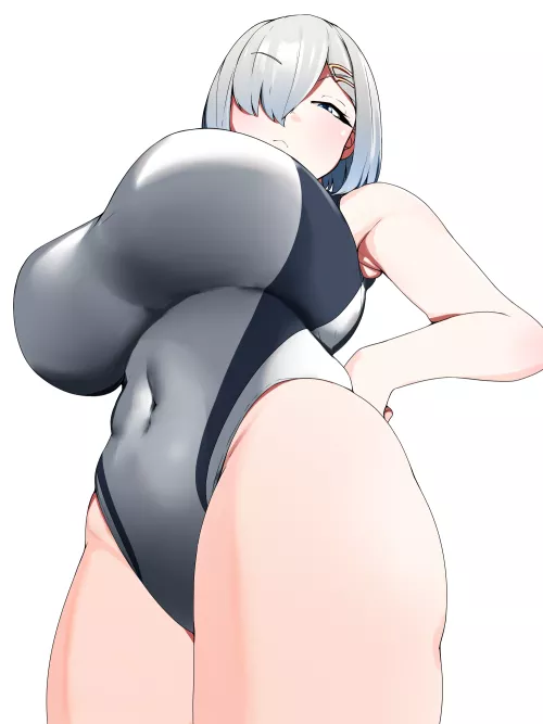 Hamakaze in a high-cut competition swimsuit (Hauto-san) [KanColle]