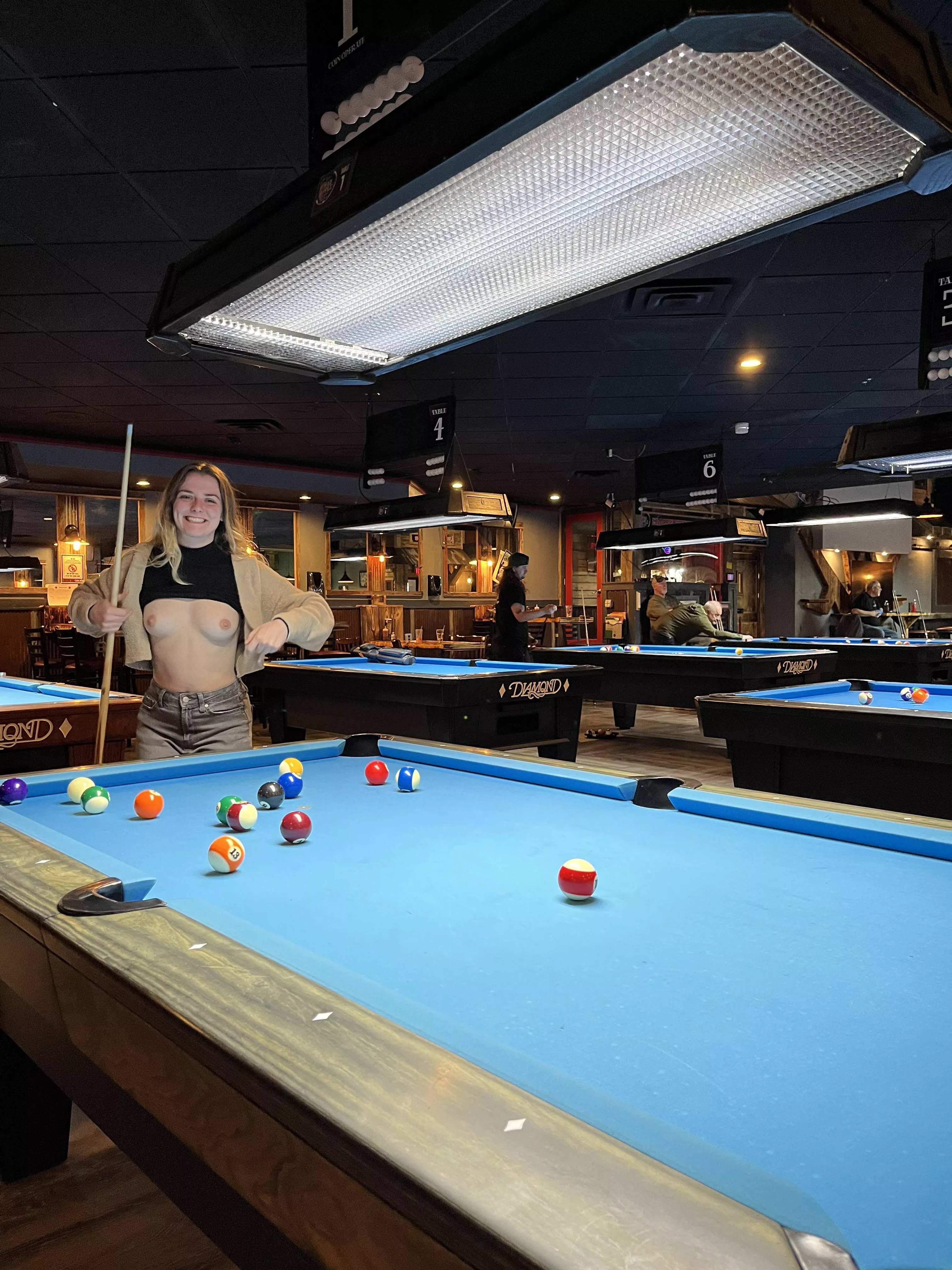 Having fun playing pool (: