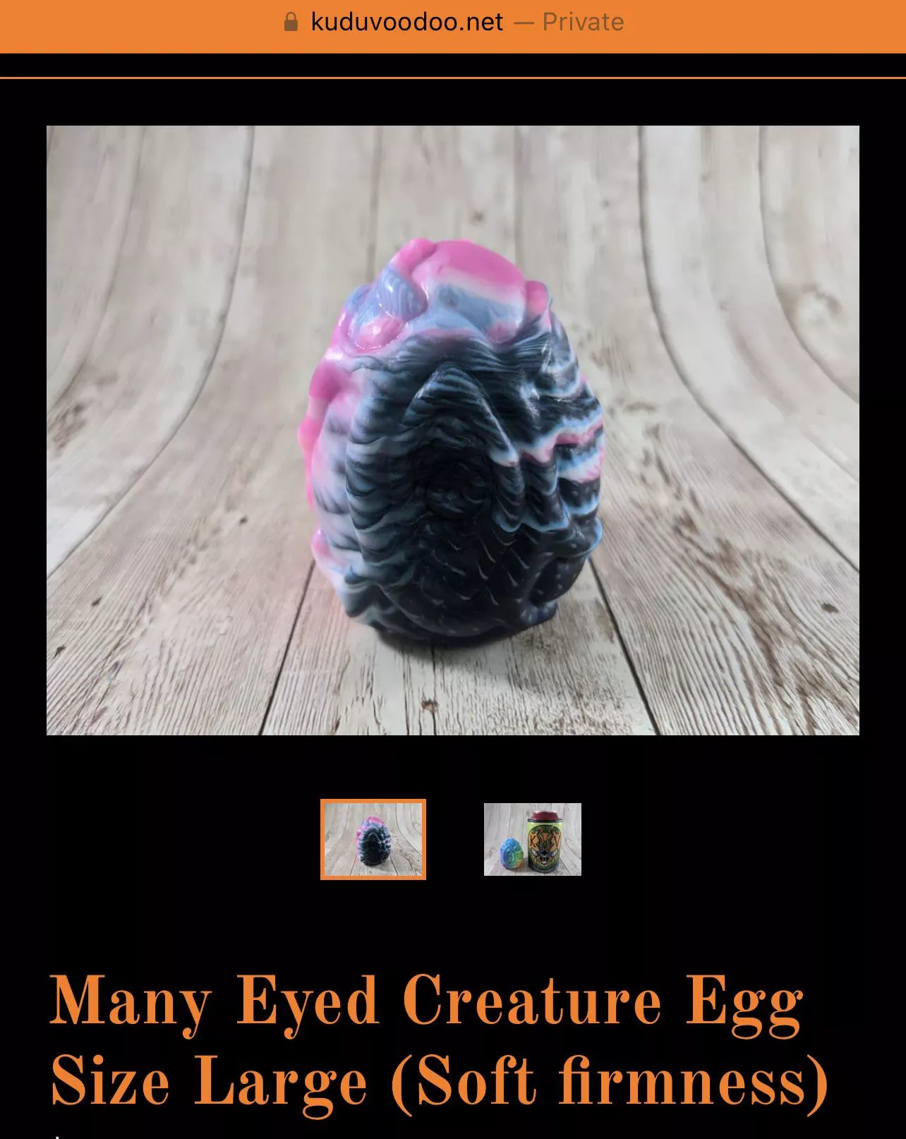 I have a Many Eyes Creature from KuduVoodoo…can anyone recommend any makers that offer eggs that are one size up from this?? :)