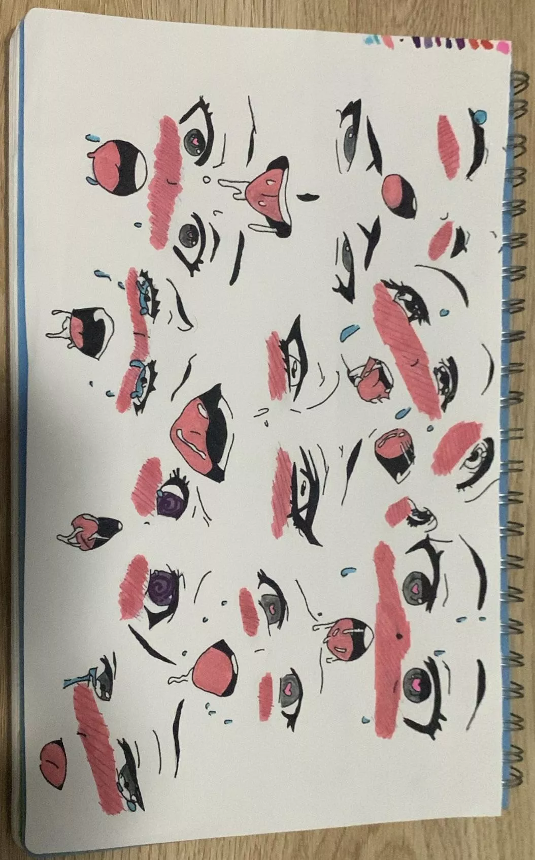 Outlined and coloured