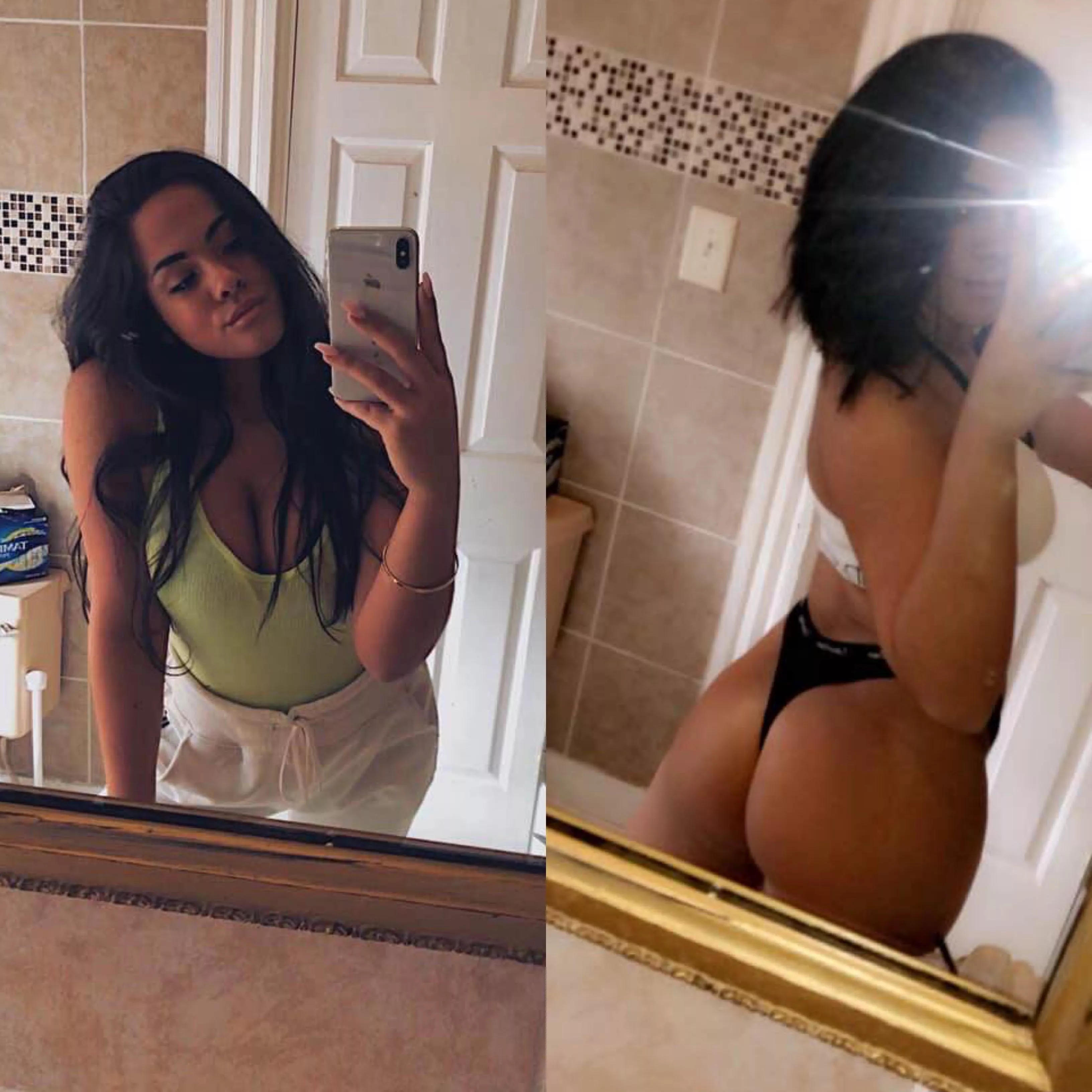 She fills out the thong