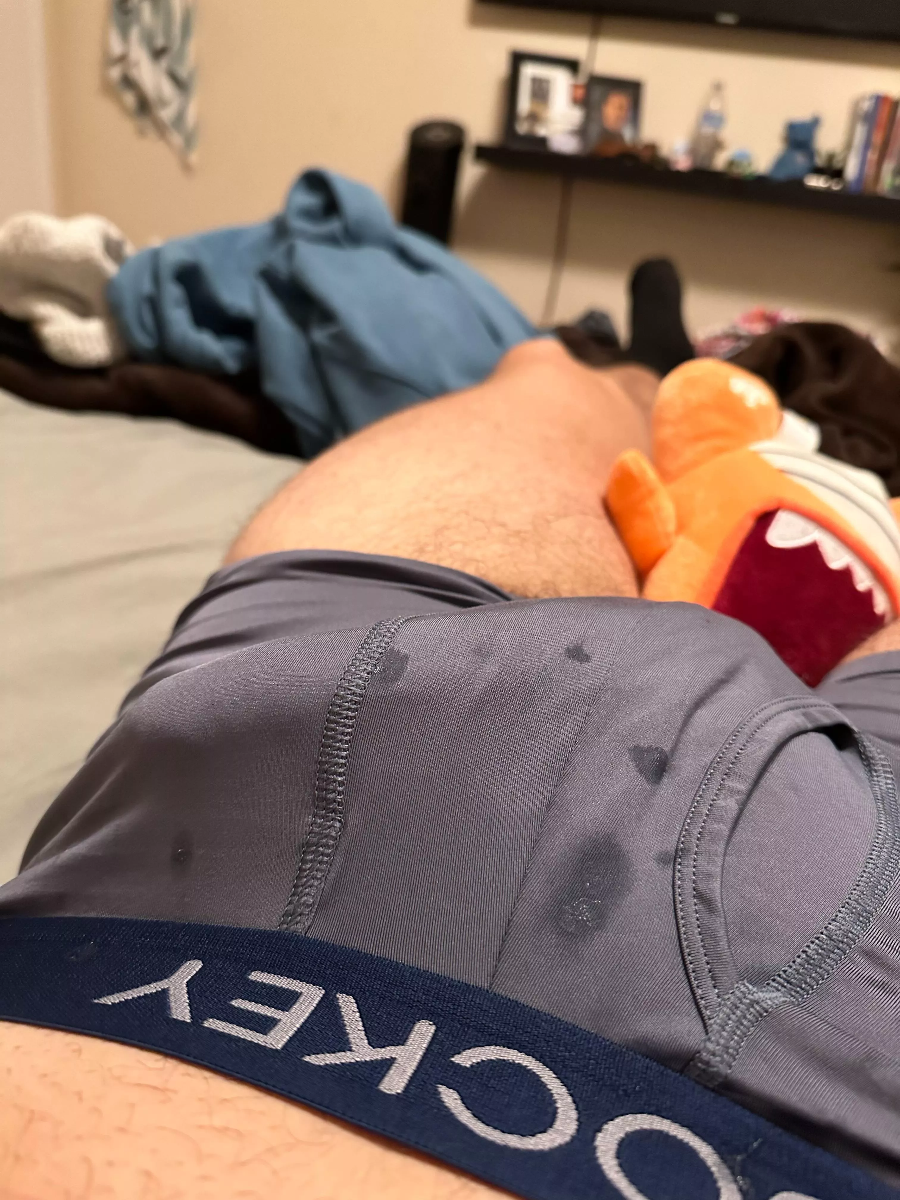 Sprayed all over my undies, you want this teen (19) cock?