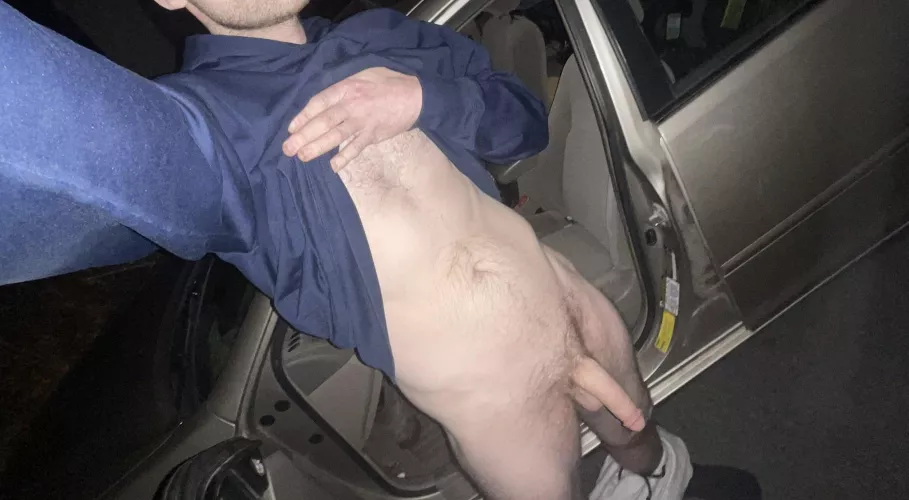 Stopped my car and whipped my cock out would you stop?