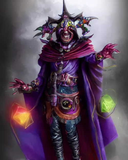 I’ve seen working on a space clown to haunt my players dreams in a sci-fi western dnd campaign I’ve been working on for months any good ideas?