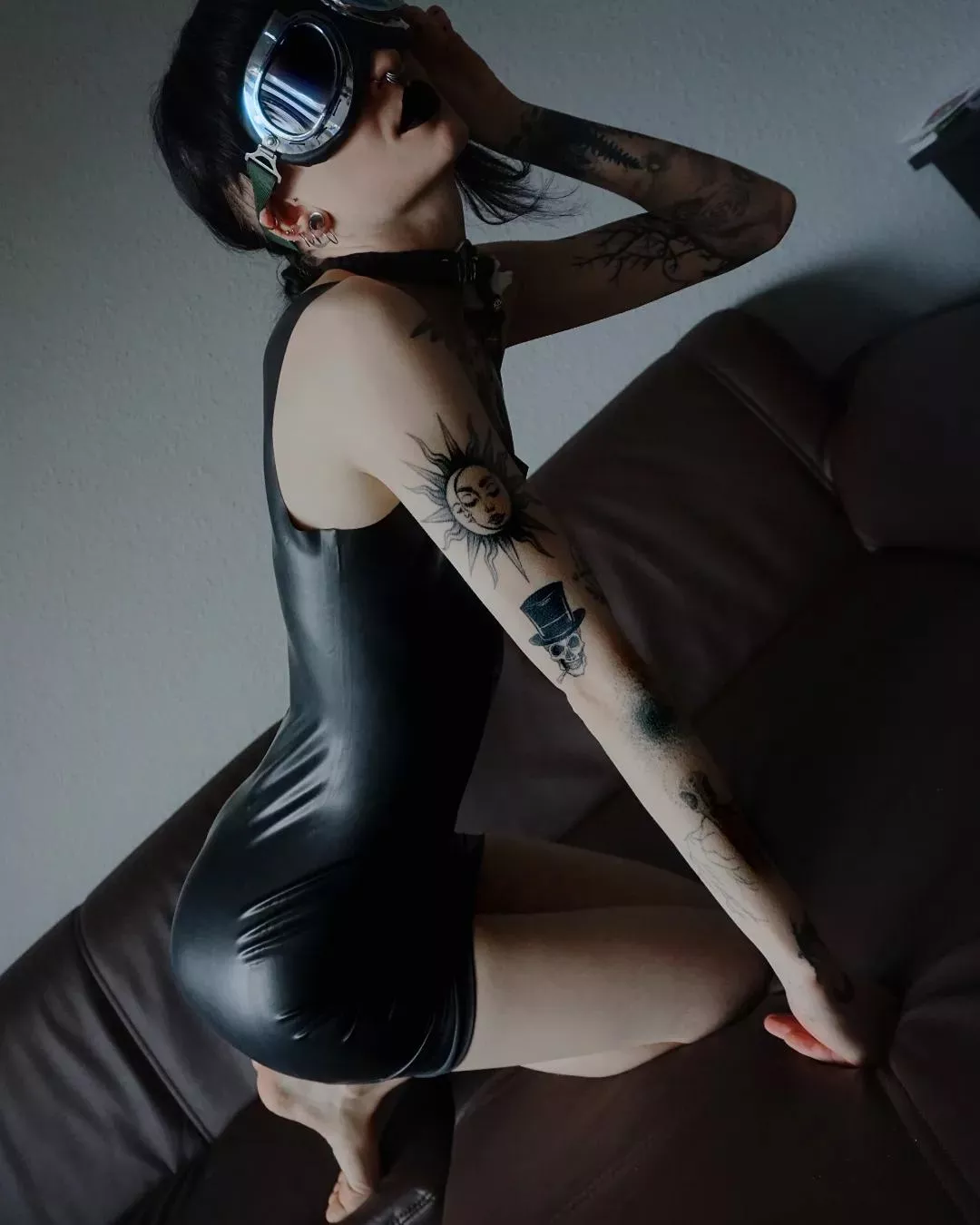 Latex feels so good on my slim body!