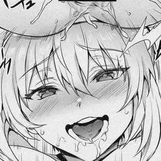 LF Mono Source: 1girl, ahegao, ass, bangs, blush, close-up, crop, drool, eyebrow visible through hair, face, foreign sfx, hair between eyes, light-tone hair color, looking at viewer, open mouth, saliva trail, short hair, sweat, teeth, thights, tongue, va