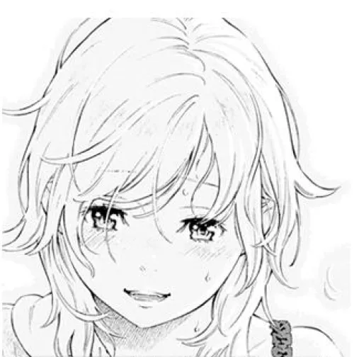 LF Mono Source 1girl, short hair, light colored hair