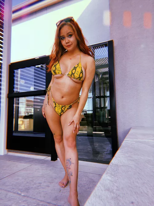 Lil Chinese babe in a bikini top might be too small? 🤭