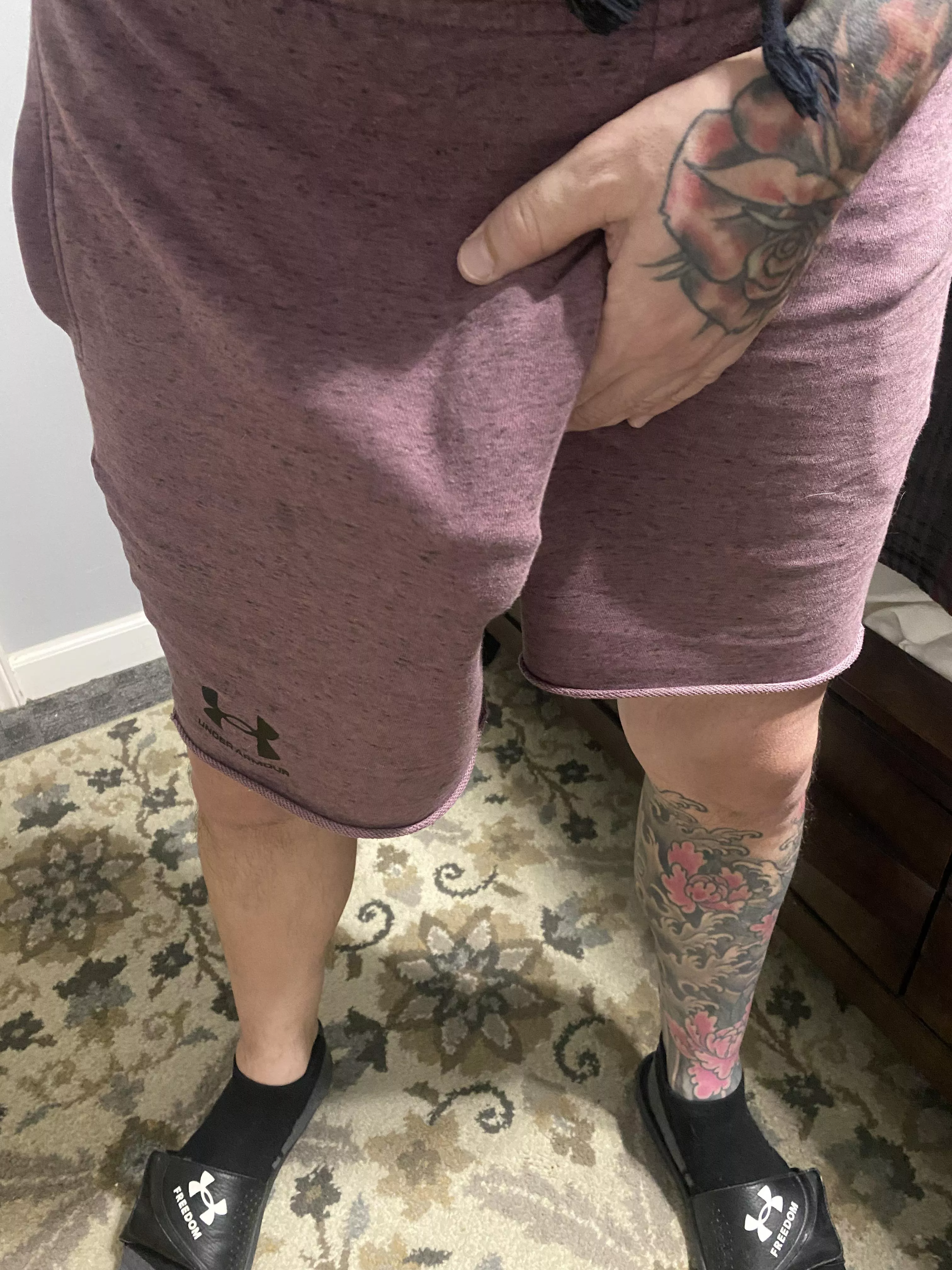 Love free balling in sweat shorts